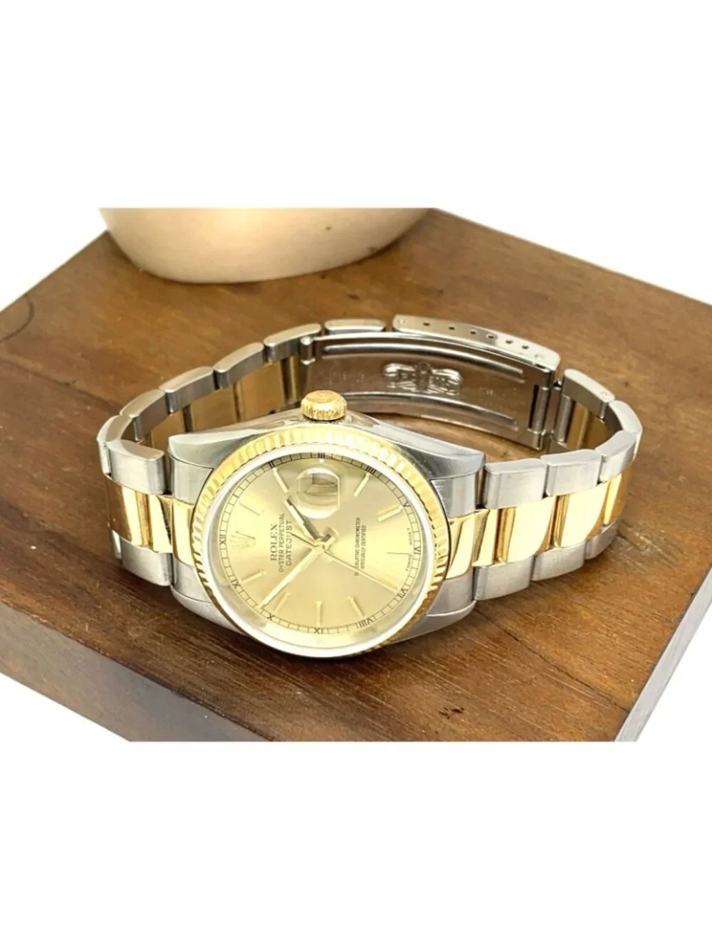 Rolex Datejust Watch 16233 Swiss Automatic 18k Yellow Gold & Steel Vintage 1996